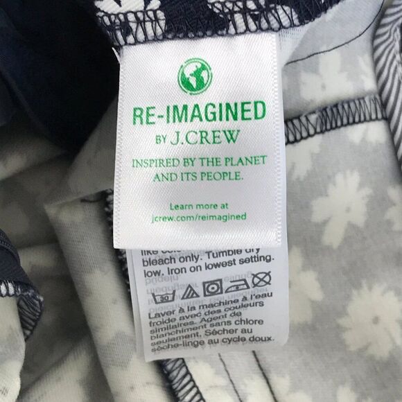 J. Crew Floral Remi Pants Women's Size 12 Scattered Daisies Straight Leg Stretch - Picture 11 of 13